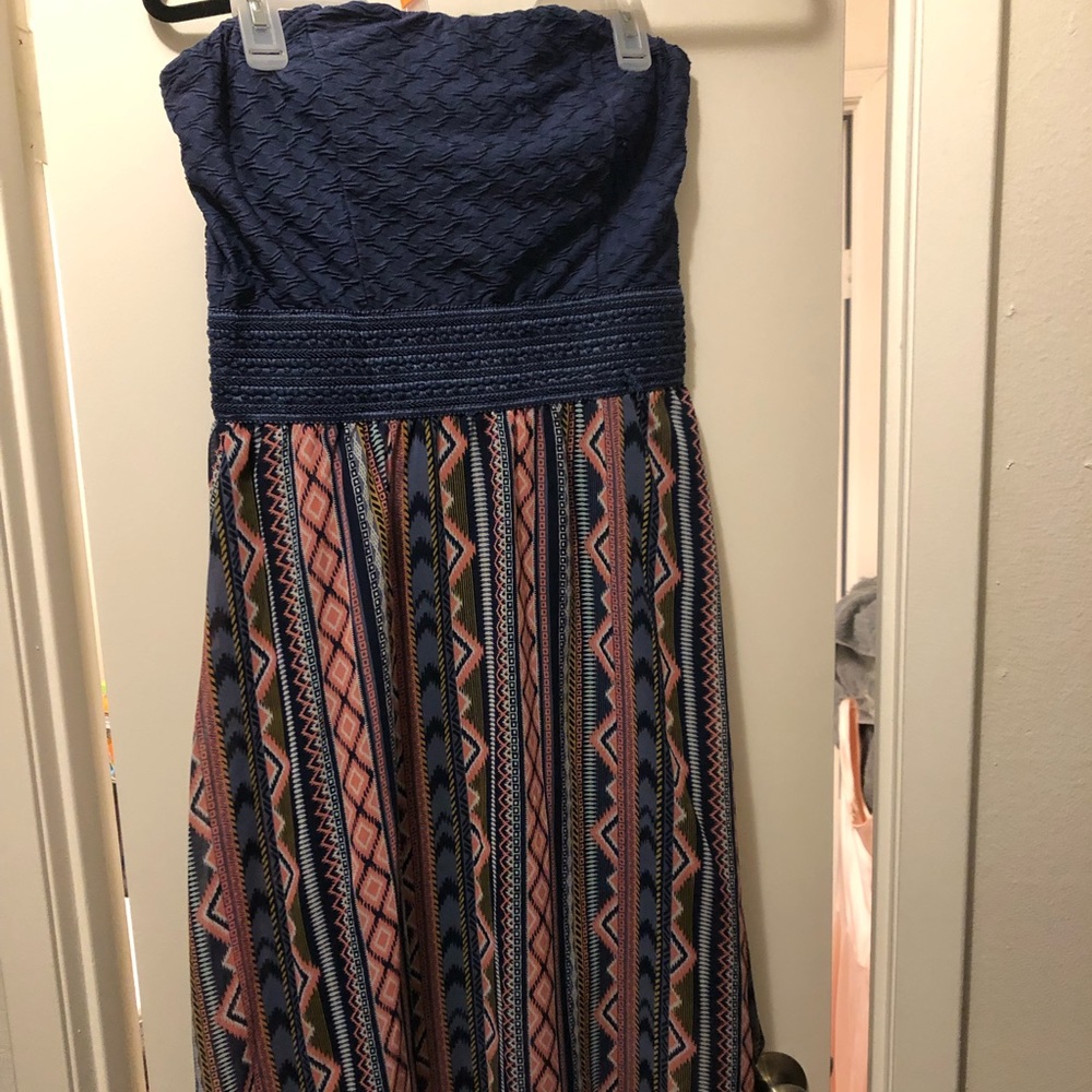Strapless High-Low Dress